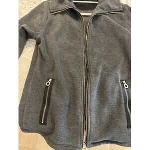 Calvin Klein Women’s Performance Fleece Jacket Charcoal Gray Zip Up - Medium